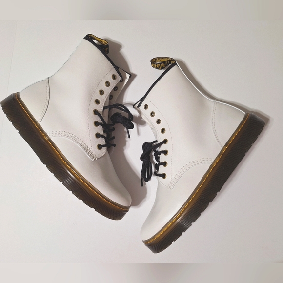💎NWOB Dr. Martens "Zavala" White Combat Boots - Picture 6 of 14
